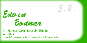 edvin bodnar business card