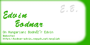 edvin bodnar business card